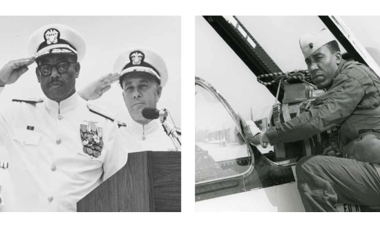 The African American officers stationed on Oahu in the 1960s with the author—including Samuel Gravely (left), who commanded a destroyer and rose to the rank of vice admiral, and Frank Petersen (right), who rose to lieutenant general in the Marine Corps—had an unwritten code: Do not whine; perform.