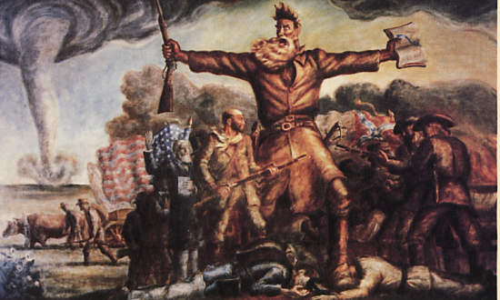John S. Curry Mural of John Brown at the Kansas State House. 