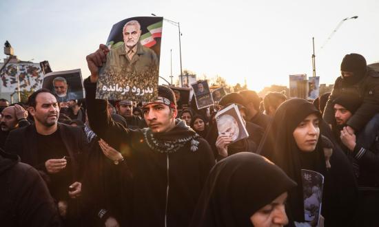 Iranian mourners pay tribute to Qasem Soleimani in Tehran