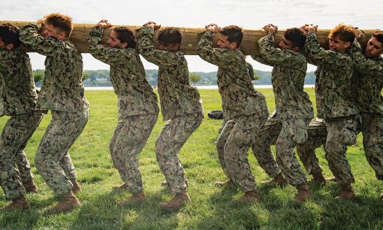 U.S. Naval Academy midshipmen participate in sea trials. Inclusive language helps all officers and sailors envision themselves as the future commanding officers and master chiefs of the Navy. 