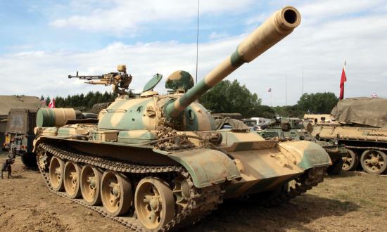 A Chinese T-59 tank, an old but still capable model, thanks to upgrades that pose a serious threat to any vehicles fielded by the U.S. Marine Corps.