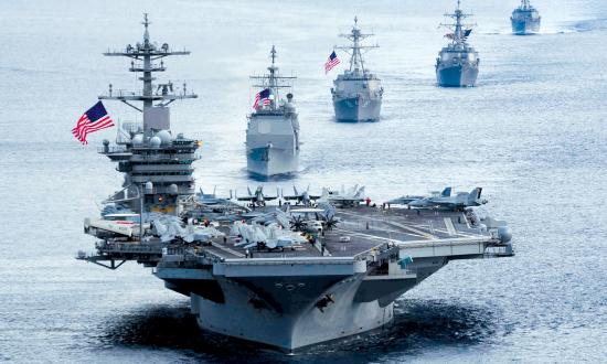 U.S. Fleet steaming in the Atlantic