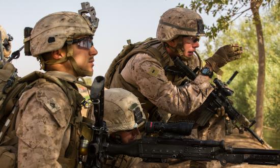 A Marine Corps platoon