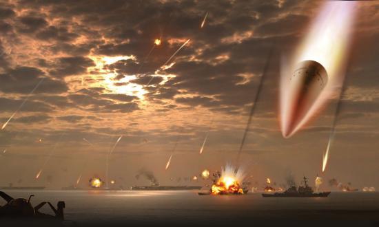 Artist depiction of a DF-21 attack
