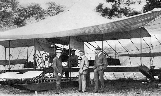 Lieutenants T. G. Ellyson, J. H. Towers, and John Rodgers