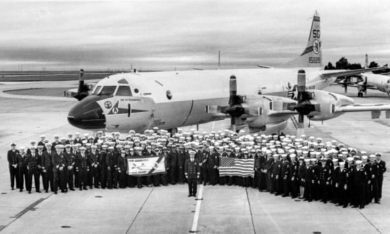 Commanding Officer Cdr. Denis F. Beugureau leads the "Blue Dragons" of Patrol Squadron 50