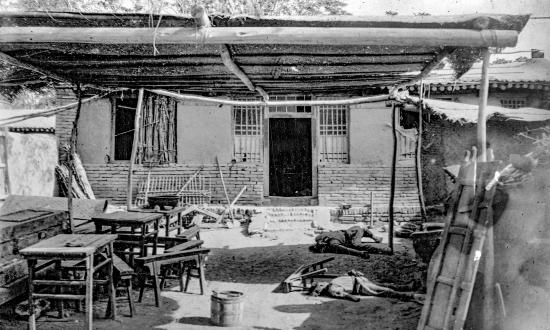 Boxers killed in a village inn by British Marines.