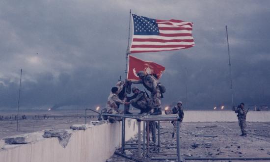 Desert Storm Flag Raising