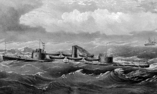 Lithograph of the USS Onondaga (1863)
