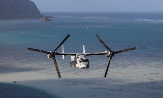 A Marine Corps MV-22 from Medium Tiltrotor Squadron 268