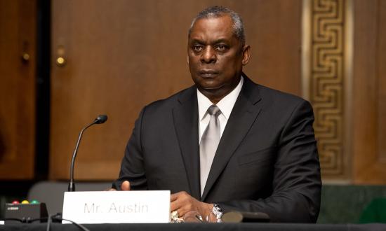 Retired Army General Lloyd J. Austin III during his 19 January Senate confirmation hearing.