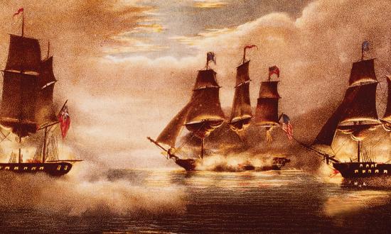 Today’s submariners can glean valuable examples of tactical positioning from the Age of Fighting Sail. In her February 1815 showdown with HMS Cyane (right) and Levant (left), the USS Constitution managed to best both adversaries; James Fenimore Cooper hailed the action as being “among the most brilliant maneuvering in naval annals.”