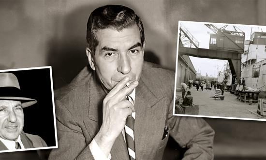 The Brooklyn waterfront, 1942: With the Battle of the Atlantic raging, the U.S. Navy recruits the aid of the New York racketeering syndicates to protect the teeming docks so crucial to the war effort. From Lucky Luciano (above) to Frank Costello (left), from Meyer Lansky to Johnny “Cockeye” Dunn, the Mob will lend its muscle to the cause.