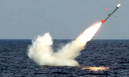Underwater launching of a Tomahawk SLBM