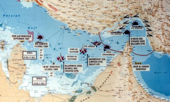 Map of Operation Praying Mantis