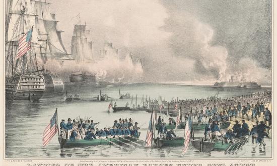 9 March 1847: Carried shoreward in surfboats custom-made for the occasion, U.S. forces land at Vera Cruz, Mexico, under the protection of naval gunfire support. The epic assault on Vera Cruz is the largest American amphibious operation ever attempted up to that time.