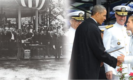 Left: U.S. Naval Institute Photo Archive; Right: U.S. Navy (Gin Kai)