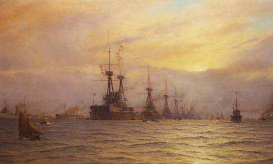 Arrival of the Fleet for the Coronation Review, Alma Claude Burton Cull, National Maritime Museum, Greenwich, London