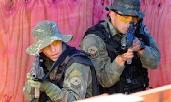 Brazilian marines with Marine Corps Special Operations Battalion (Tonelero) practice close-quarters combat skills during training with U.S. Navy SEALs as part of a joint combined exchange training exercise in Brazil in May. The bilateral training, conduct